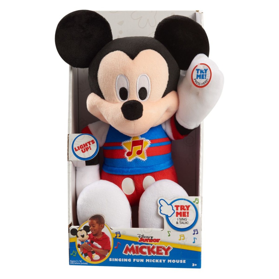 da bodo otroci ure in ure prepevali! Pritisnite roko in zapojte pesem "The Wiggle Giggle"! Mickey Mouse nosi čudovito rdeče in modro obleko