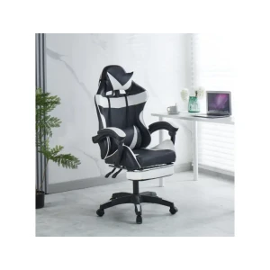 Pisarniški gaming stol DOLY EXTRA v belo črnem umetnem usnu je narejen za udobje prav vsakega posameznika, ki preživi dlje časa za pisarniško mizo. Zaradi