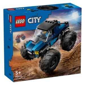 Izkusi razburljivo vožnjo z LEGO® City Modrim pošastnim tovornjakom! Mogočno vozilo je sestavljeno za razdrapane terene in hitro akcijo