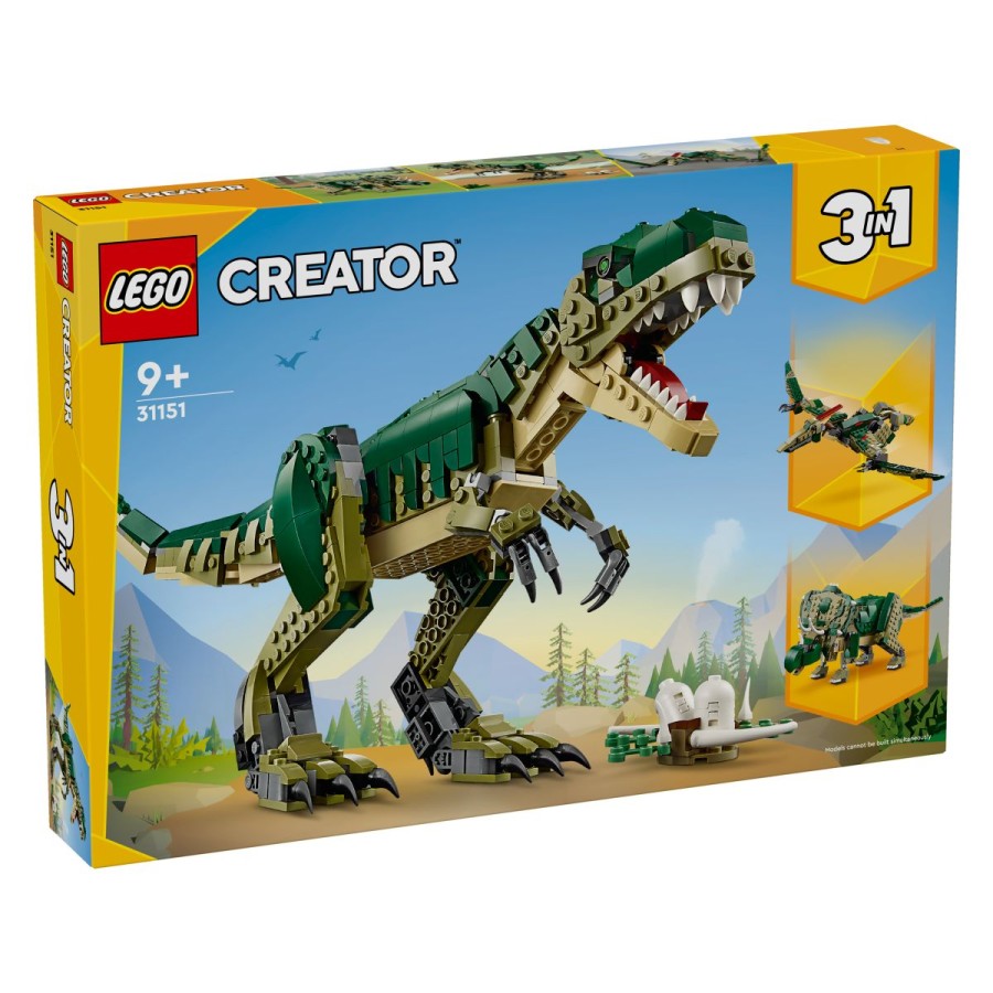 Dinozavrska zabava z igračo 3v1 LEGO® Tiranozaver.