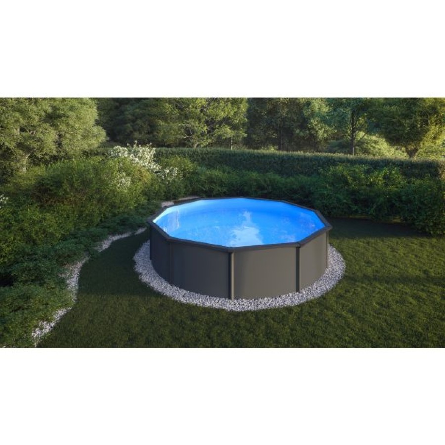 MONTAŽNI BAZEN PLANET POOL KIT 360 VISION ANTRACIT 360X120 CM