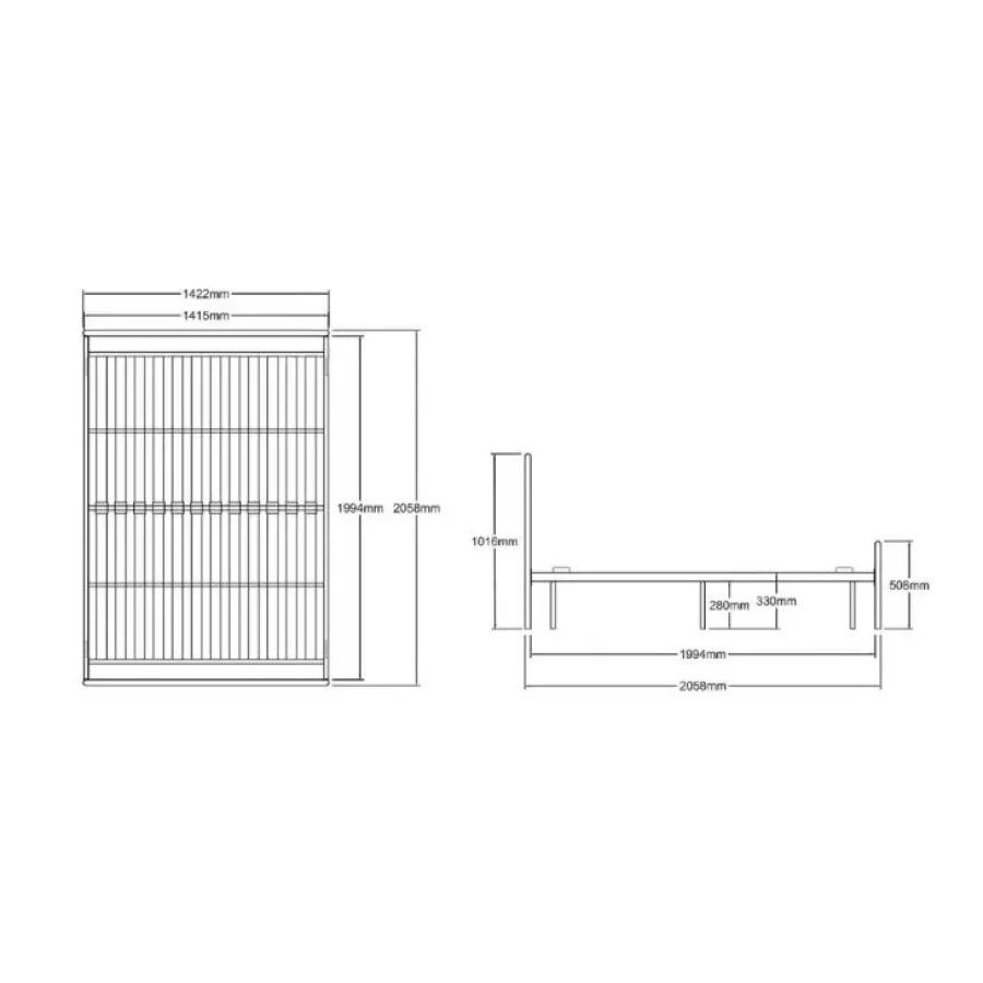 Postelja BOLOGNA je dimenzije 140 x 200. Ima kovinski okvir v beli barvi. Barva: - Bela Material: - Kovina Dimenzije: - Dolžina: 206 cm - Širina: 142 cm -