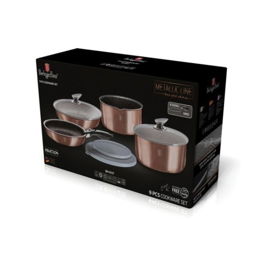 GARNITURA / SET POSODE BERGHOFF 9 DELNA ROSE GOLD