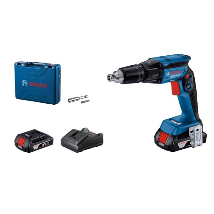 AKU. VIJAČNIK ZA SUHOMON. BOSCH PROFESSIONAL GTB 185-LI 2X 18V 2AH; KOVČEK