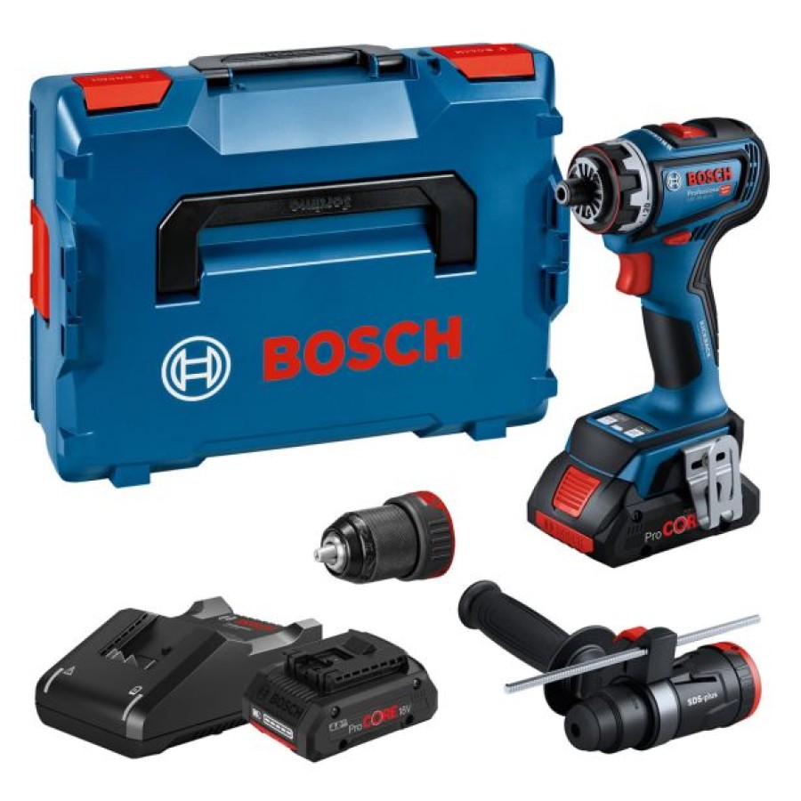 AKUMULATORSKI VRTALNI VIJAČNIK BOSCH FLEXICLICK GSR 18V-90 FC + L-BOXX + 2 NASTAVKA FLEXI-CLICK