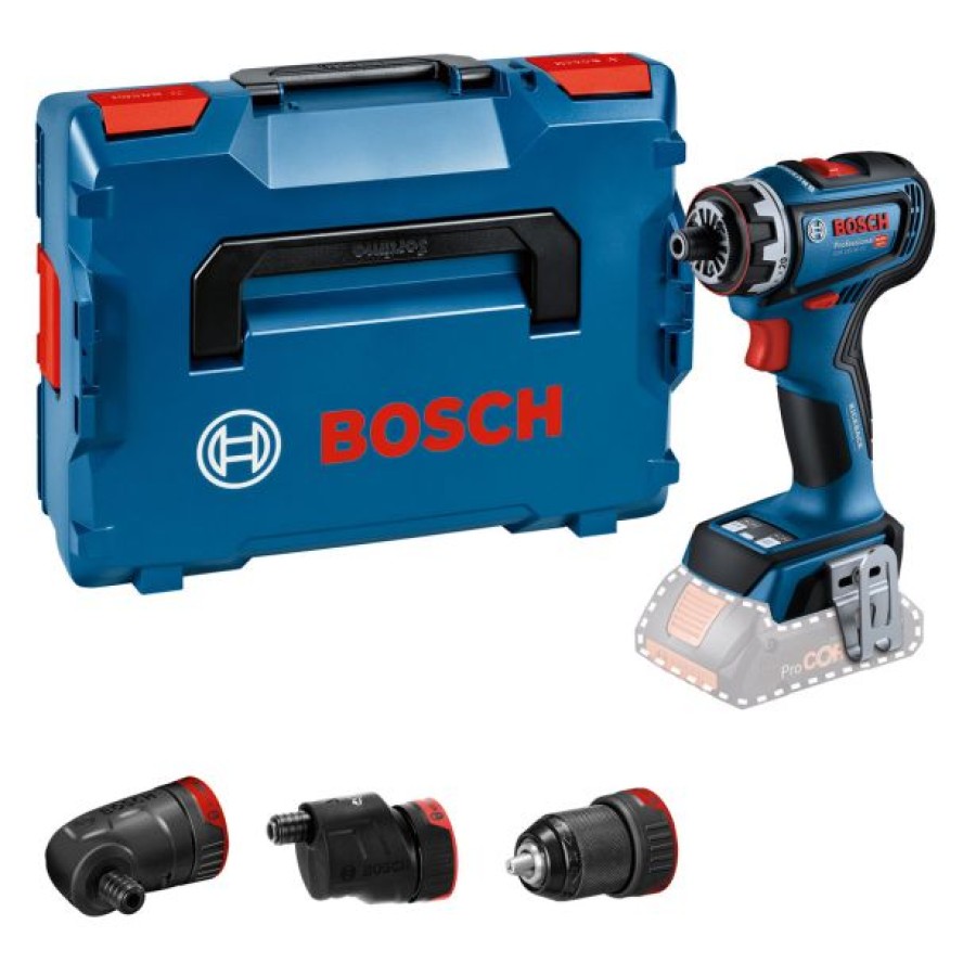 AKUMULATORSKI VRTALNI VIJAČNIK BOSCH FLEXICLICK GSR 18V-90 FC SOLO + L-BOXX + 3 NASTAVKI FLEXI-CLICK