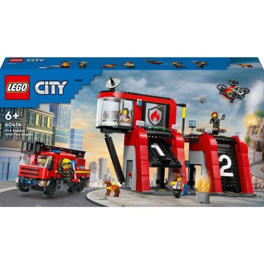 LEGO' CITY 60414 GASILSKA POSTAJA Z GASILSKIM VOZILOM