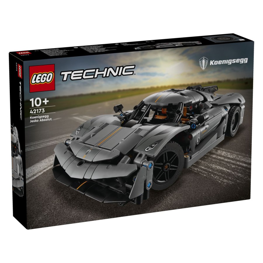 Pripni se in se pripravi na sestavljanje svojega modela enega najhitrejših zakonsko dovoljenih avtomobilov na svetu! Različica LEGO® Technic sivega hiperavtomobila Koenigsegg Jesko Absolut prinaša veliko avtentičnih podrobnosti. Sestavi motor V8 spremičnimi bati in diferencialom. Potem preizkusi krmiljenje in dihedralna sinhroheliksna vrata