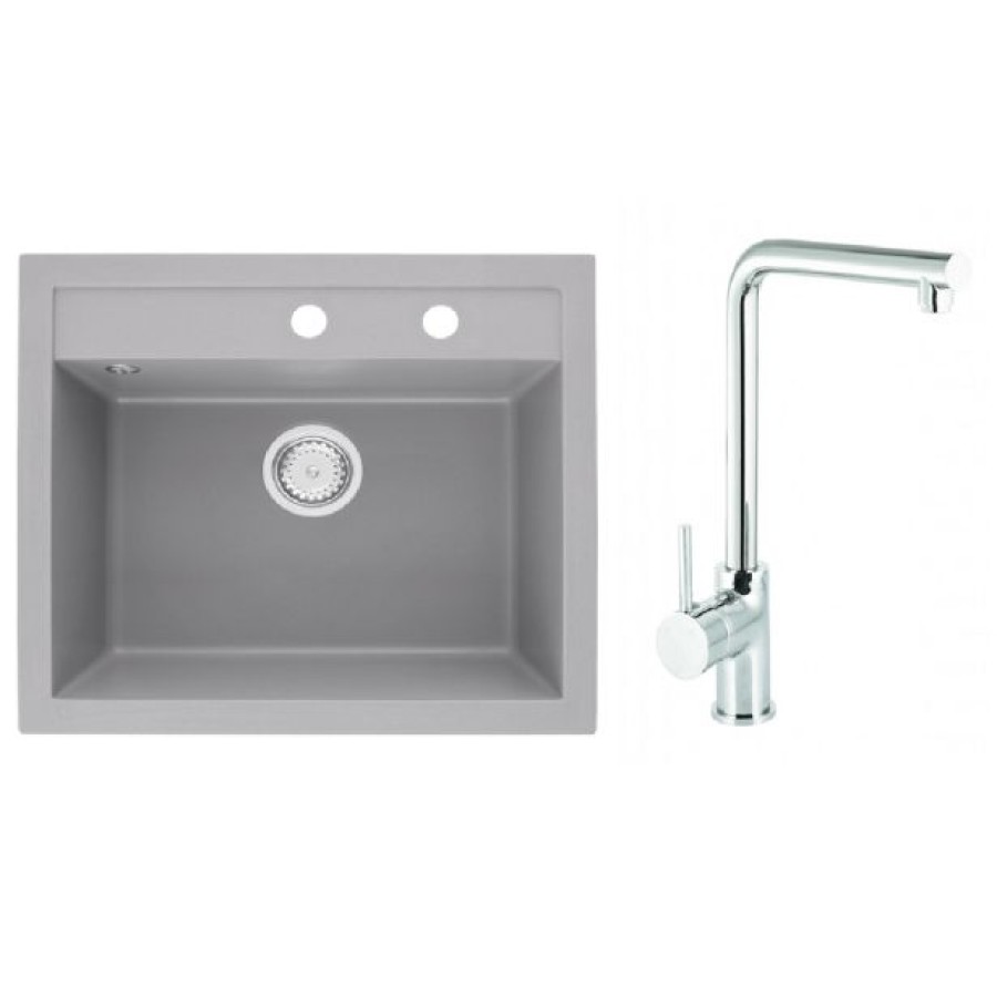 GRANITAL POMIVALNO KORITO SINK SOLUTION MILANO SIV SET Z ARMATURO