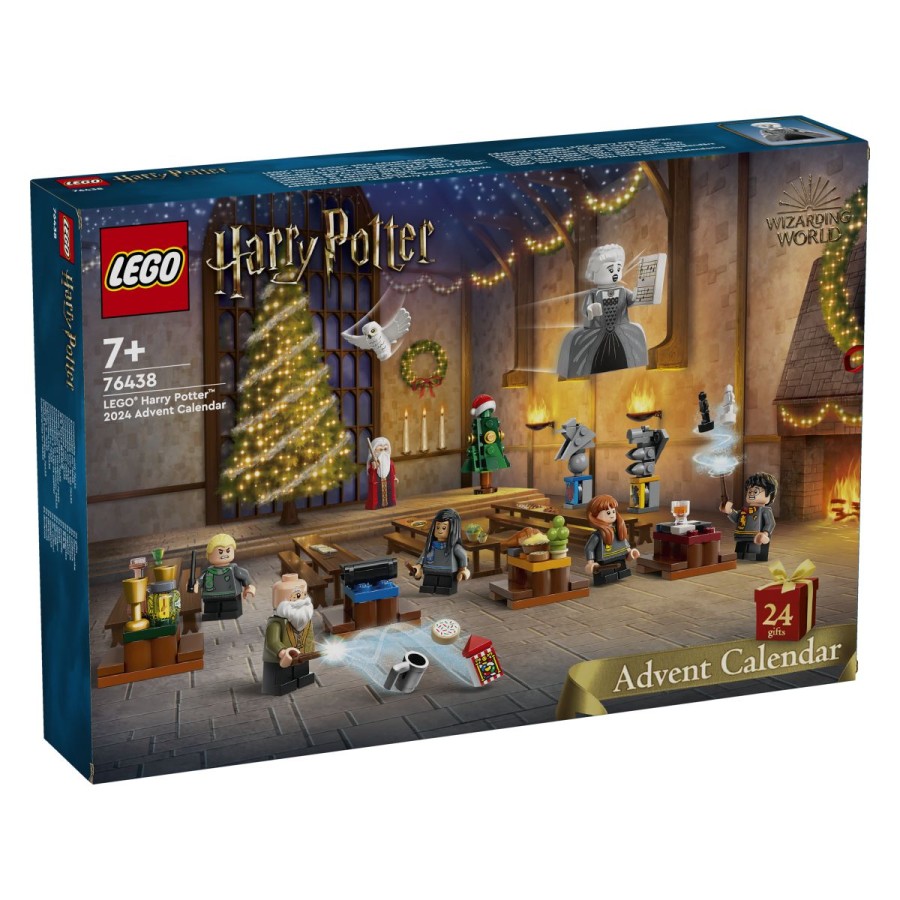 Za vsakimi vrati adventnega koledarja 2024 LEGO® Harry Potter boš našel modelček s tematiko božiča na Bradavičarki™. Odkrij praznične minimodele za vsaega od domov: za Gryfondom™