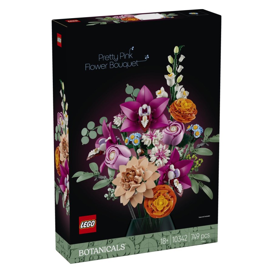 LEGO® Botanicals Čudovit šopek z rožnatimi cvetoviUmiri se in se razveseli z imerzivnim projektom LEGO® Botanicals Čudovit šopek z rožnatimi cvetovi