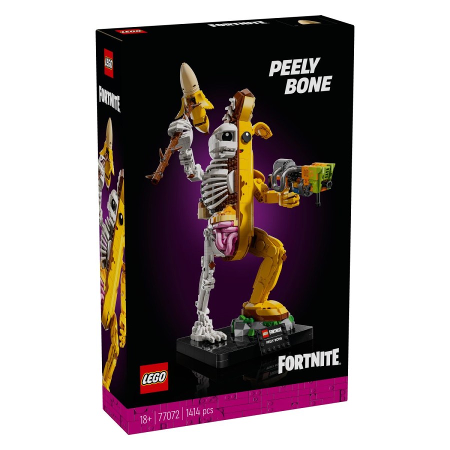 LEGO® Fortnite Peely BoneUstvari ikonično figuro na podlagi videoigre s tem kul kompletom za sestavljanje LEGO® Fortnite® Peely Bone za odrasle. Uživaj v sestavljanju velike figure Fortnite Peely