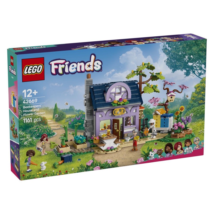 Lego® Friends Čebelarjeva hiša in cvetlični vrtObčuti brenčanje pozitivnosti pri sestavljanju in razstavljanju čudovite Čebelarjeve hiše in cvetličnega vrta. Hiša je last Paisleyjinih starih staršev