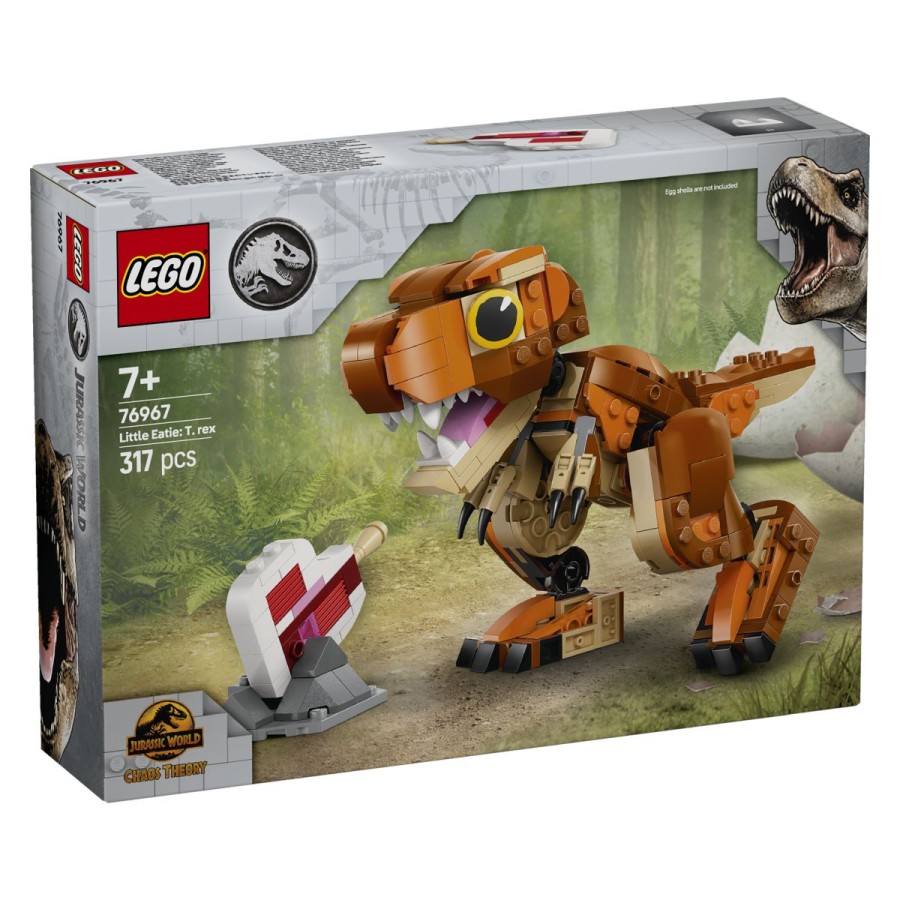 Lego® Jurassic World™ Little Eatie: TiranozaverPoskrbi na najbolj ljubko tiranozavrko na svetu: Little Eatie! Sestavi čisto svojo malo tiranozavrko iz TV-serije Jurski svet: Kamp Kreda in jo dodaj v svojo zbirko. Pazi